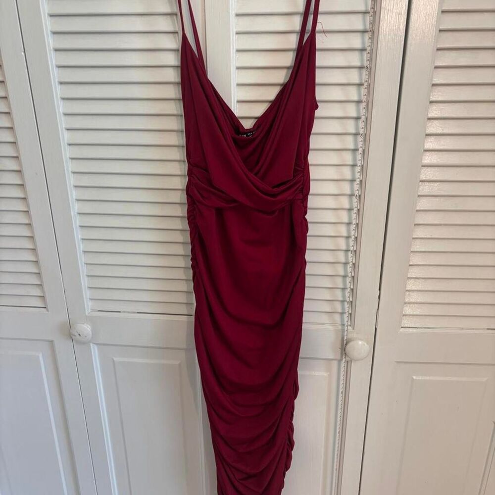 Shein Women's Burgundy and Red Dress